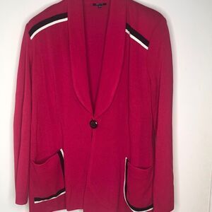 Misook hot pink cardigan sweater size XL